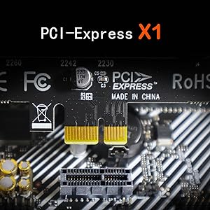 ROHS X1 M.2 NVMe till PCIe X1-adapter för 2230/2242/2260/2280 M.2 NVMe SSD, PCIe X1-installation
