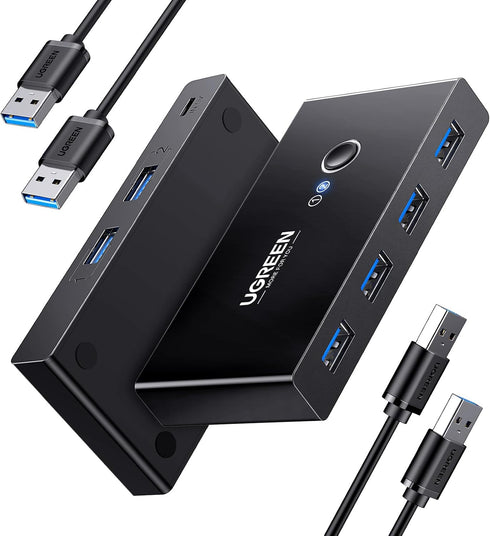 UGREEN USB 3.0 Switch 2-in-4 – 4 USB-portar, 2 datorer