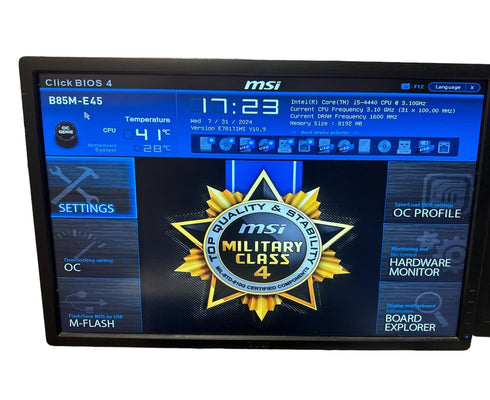 Moderkort Msi B85M-E45 LGA1150 med Processor intel core i5 och RAM minne