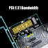 ROHS X1 M.2 NVMe till PCIe X1-adapter för 2230/2242/2260/2280 M.2 NVMe SSD, PCIe X1-installation