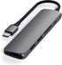 Satechi Slim Multiport-adapter V2 i Aluminium med USB-C (beg)