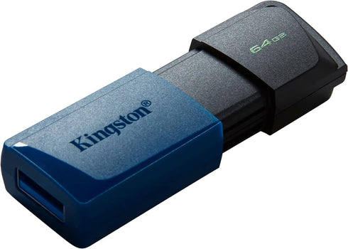 Kingston DataTraveler Exodia M USB 3.2 Gen 1 DTXM/64GB – med rörligt lock (svart + blå)