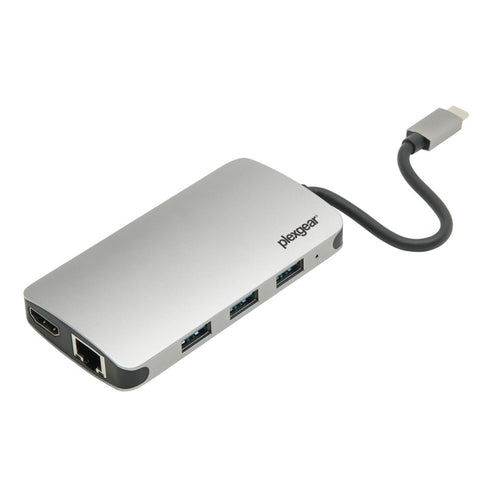 Plexgear Multiadapter för USB-C med 9 anslutningar (beg)