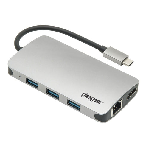 Plexgear Multiadapter för USB-C med 9 anslutningar (beg)