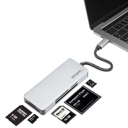 Plexgear USB-C Minneskortläsare (beg)