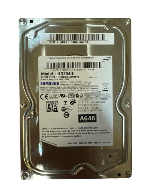 Begagnad Samsung 3.5 HDD Intern hårddisk - 2TB