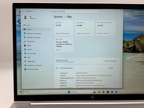 HP EliteBook 850 G8 15.6" FHD i5 11th 16GB 256GB Win 11 Pro- 15.6" Full HD IPS-skärm