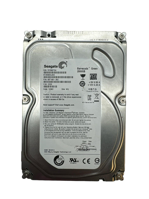 Hårddisk Seagate 3.5" HDD (2000GB)