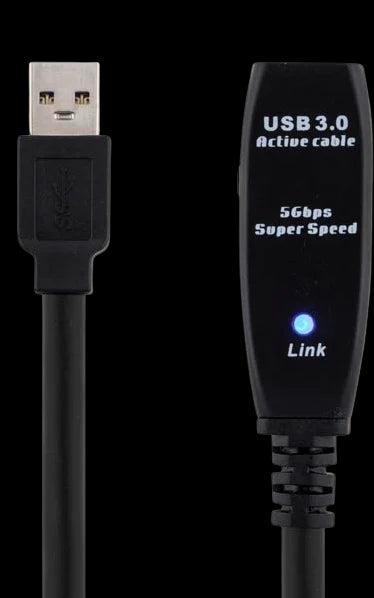 USB 3.0 förlängningskabel A ha-A ho Aktiv Svart 5m(Beg)