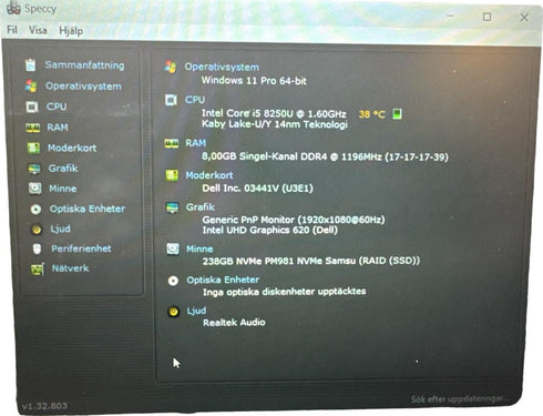 Dell Latitude 5590 Business Laptop/Bärbar |15.6in HD|Intel Core 8th Gen i5-8250U