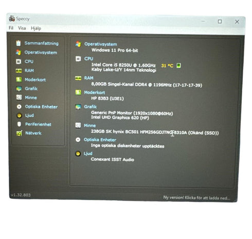 HP EliteBook 830 G5 - 13.3" FHD, i5-8250U, 8GB RAM, 256GB SSD, Mobilt Bredband 4G/LTE, Windows 11 Pro (beg) - Skick A