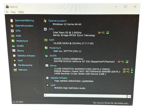 Dell Precision T3600 Xeon E5 @ 2.80GHz 16GB (beg)