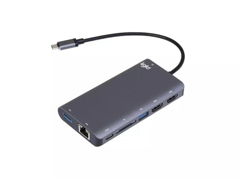 iiglo Multiport Dock USB-C-hubb 7-i-1 till USB-C - 2 x HDMI (Beg)