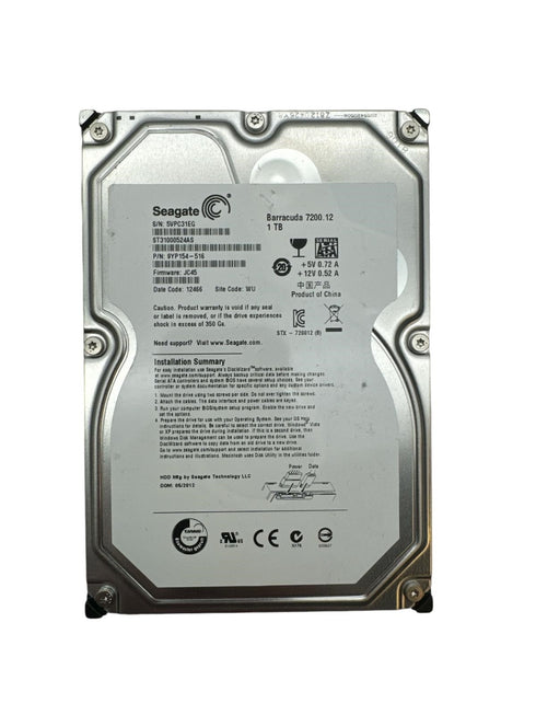 Seagate 3.5 HDD Intern hårddisk - 1000 GB
