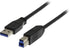 USB 3.0 Kabel, Typ A hane till Typ B hane, 1m - Svart