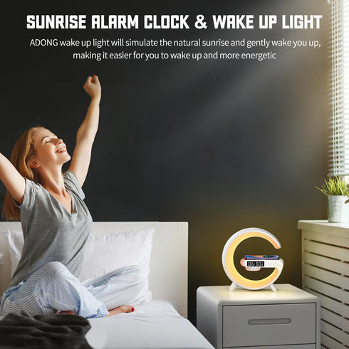 2023 15W snabbladdning Smart Desk G Lampa Mini Wake Up Night Lamp för sovrum Vardagsrum