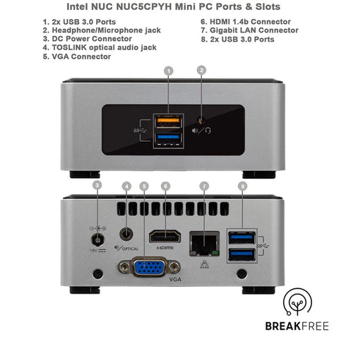 Mini dator Intel NUC5CPYH NUC (beg)