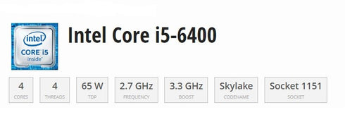 Processor intel core i5-6400 2.7 GHz Processorsocket 1151
