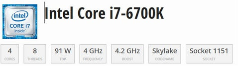 Processor/CPU Intel Core i7-6700K 4.2 GHz Socket 1151 (beg)