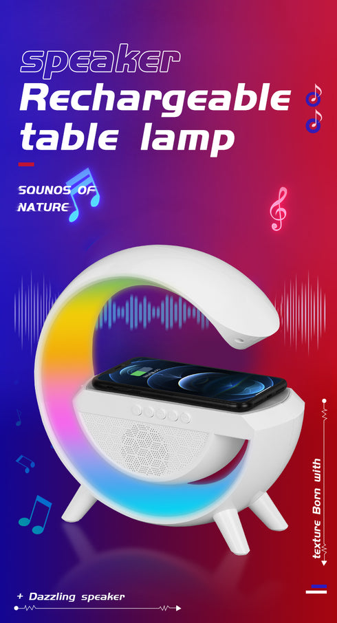 Trådlös laddare Bluetooth-högtalare & RGB (Färg Svart)