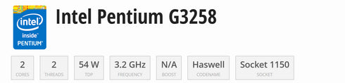 INTEL® PENTIUM G3258- 3.2 GHz Socket 1150 (beg)