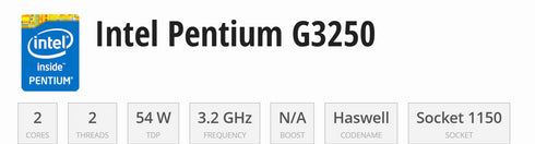 INTEL® Pentium G3250- 3.2 GHz Socket 1150 (beg)