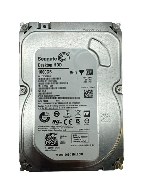 Seagate HDD 1000gb hårddisk 3,5 tum Begagnad