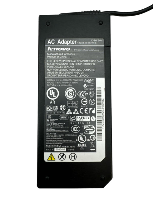 Original Lenovo 135W, 6.75A /AC Adapter laddare (beg)