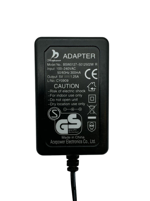 Laddare/AC-adapter 5V 1.25A (beg)