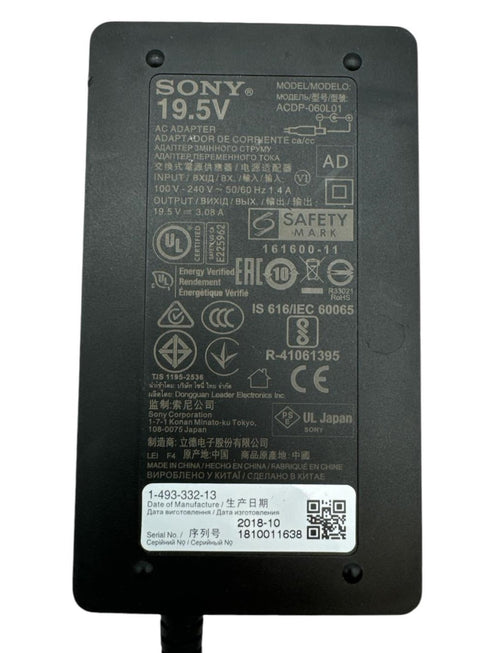 Original Sony 60W, 3.08A /19.5/AC Adapter laddare (beg)