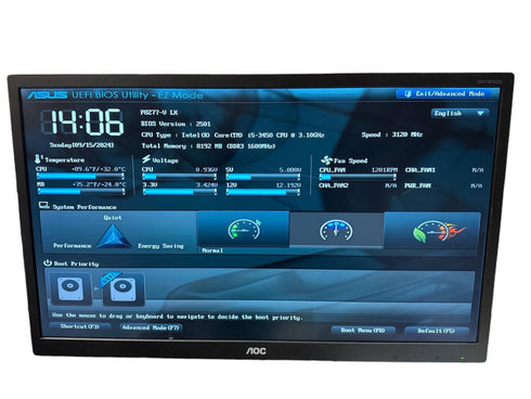 Moderkort Asus med Processor intel core i5 3450 3.1 GHz och RAM minne (beg)
