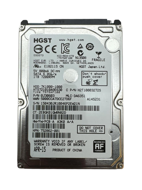 Hgst hårddisk 2.5-tums hårddisk 1TB (beg)