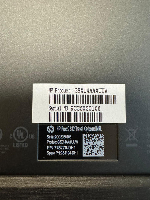 Original Tangentbord HP Pro x2 612 surfplatta resetangentbord (beg)