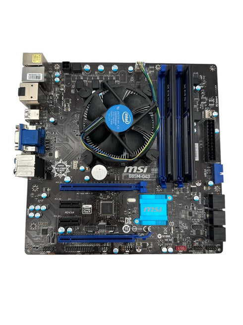 Moderkort Msi b85m g43 med Processor intel core i5 4590 och RAM minne (beg)