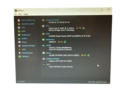 Begagnad lenovo thinkcentre Stationär dator Core i5 2400 SSD 240 GB - 8GB