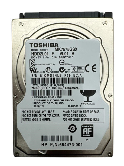 TOSHIBA 2.5-tums hårddisk 750GB (beg)
