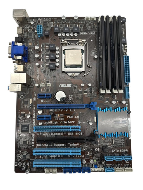 Moderkort ASUS P8Z77-V LX med Processor intel core i5 och RAM minne (beg)