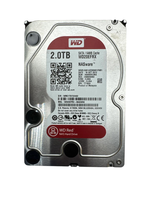 WD Red 2TB hårddisk; 3,5 tum (beg)
