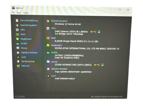 MSI Wind BOX Windows 10 Ram 8GB SSD 240GB (beg)