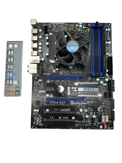 Moderkort MSI P55A -G55 med Processor intel core i7 och RAM minne (beg)