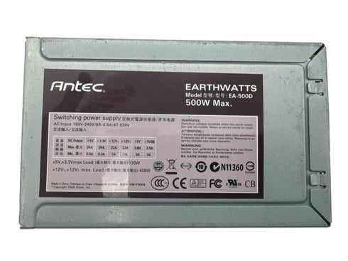 Antec Earthwatts 500W EA-500D Nätaggregat 4pin 8pin 2+6pin PCI-E SATA