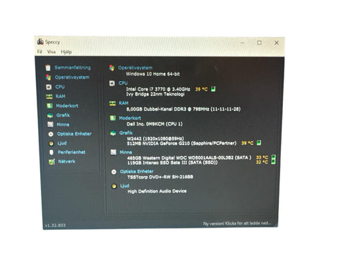 Dell optiplex 9010 Stationär dator (Intel Core i7) 8GB RAM, 128GB SSD, Windows 10 (beg)