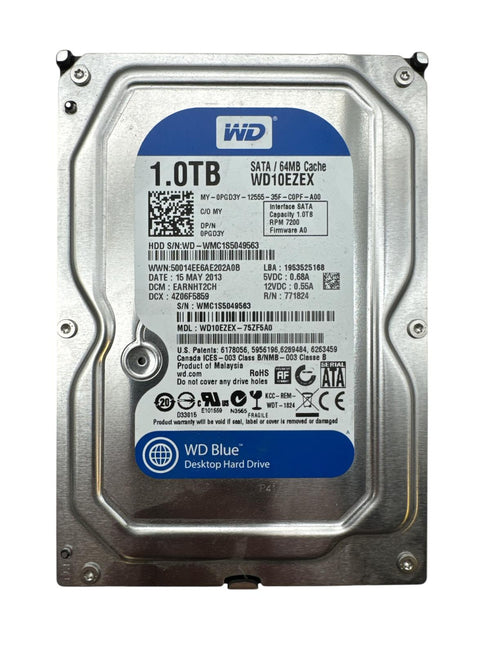 Hårddisk WD Blue 3.5 HDD Intern hårddisk - (1TB) (beg)