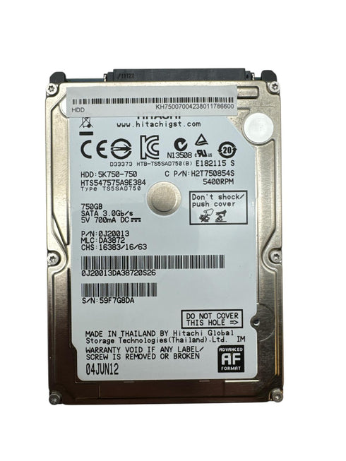 Hitachi 2.5 HDD Intern hårddisk - 750 GB