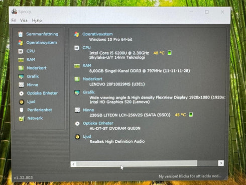 Lenovo ThinkPad L560 i5 8GB 256SSD FHD (beg)