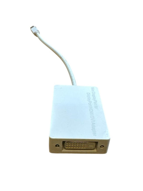 Mini Displayport till DVI/HDMI/Displayport adapter - Vit (beg)