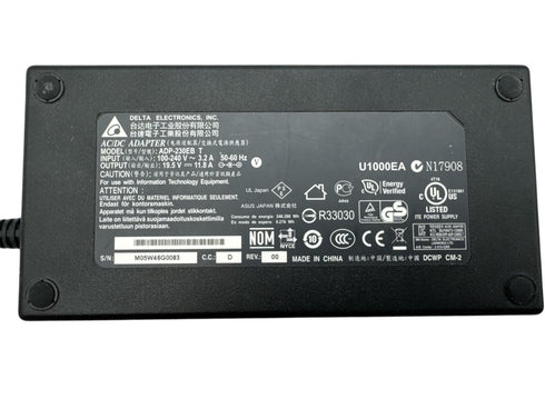 Laddare 230 W ADP-230EB T-strömadapter för bärbar dator, kompatibel med ASUS ADP-230EB T Laptop Power Supply Connector 7,4 x 5,0 mm (19,5 V 11,8 A)