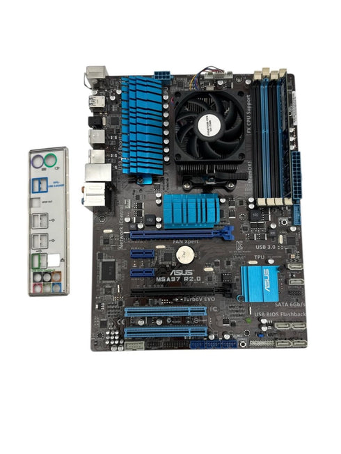 Moderkort ASUS M5A97 R2.0 med Processor och RAM minne (beg)