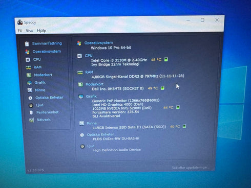 Dell Latitude E6430, 14″, Intel Core i3-3310M, Ram 4GB, 128 GB SSD, Windows 10 Pro. (beg)