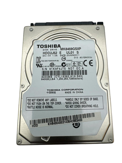 TOSHIBA 2.5 HDD Intern hårddisk - 640 GB (beg)